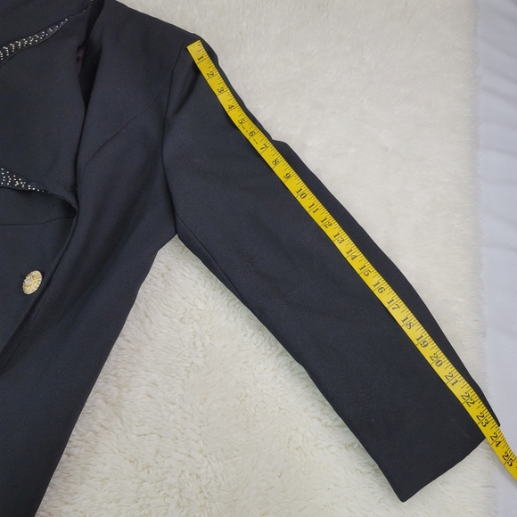 Vtg FiGurina Embellished Blazer Jacket Sz 16 - Picture 11 of 16